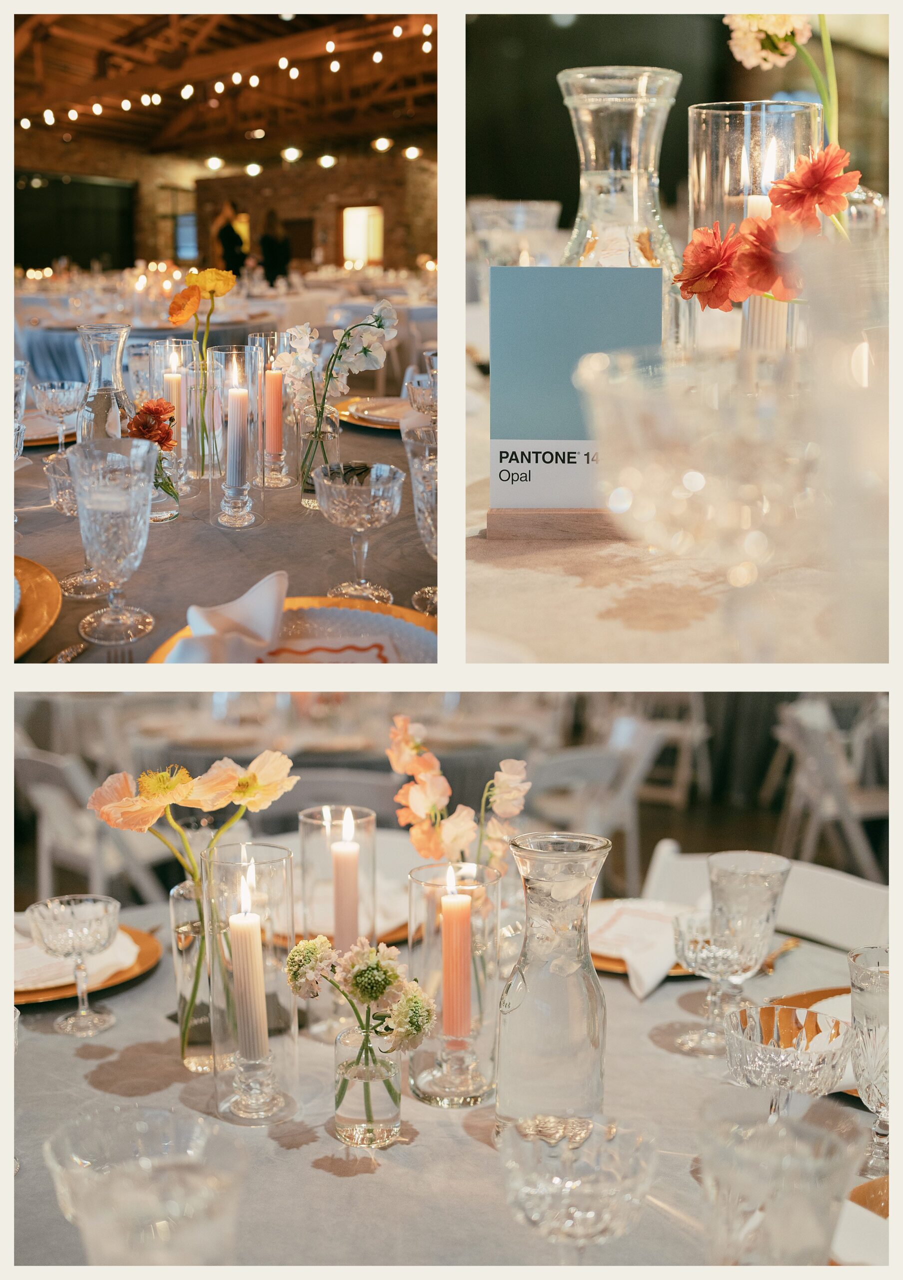 spring wedding reception table