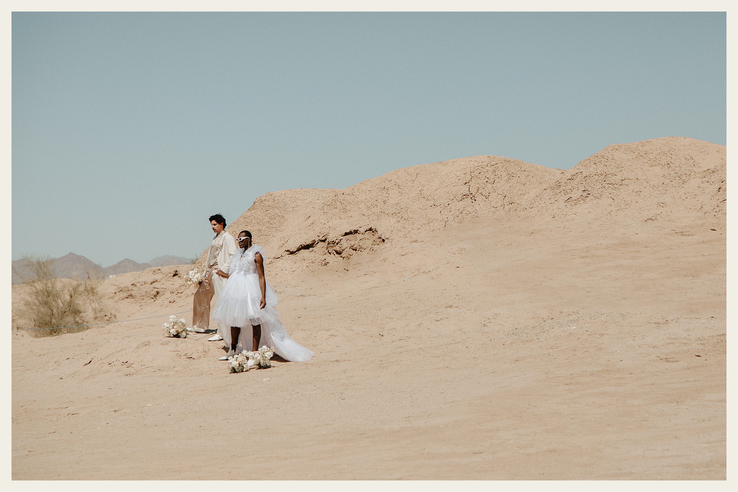 grooms in desert