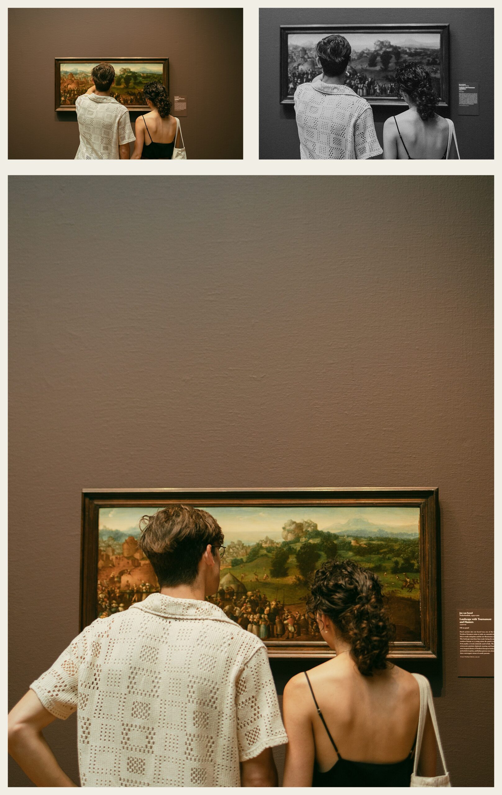 couple looking at painting
