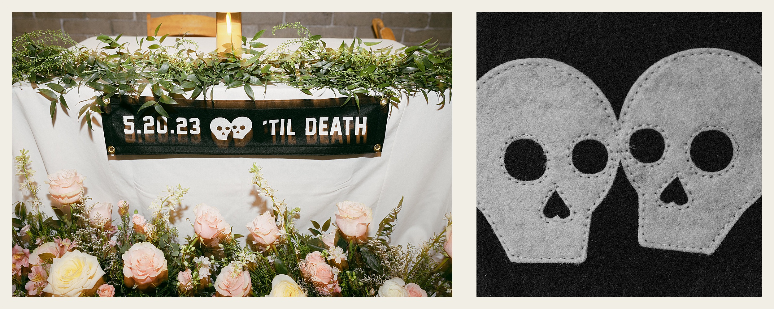 til death do us part wedding sign