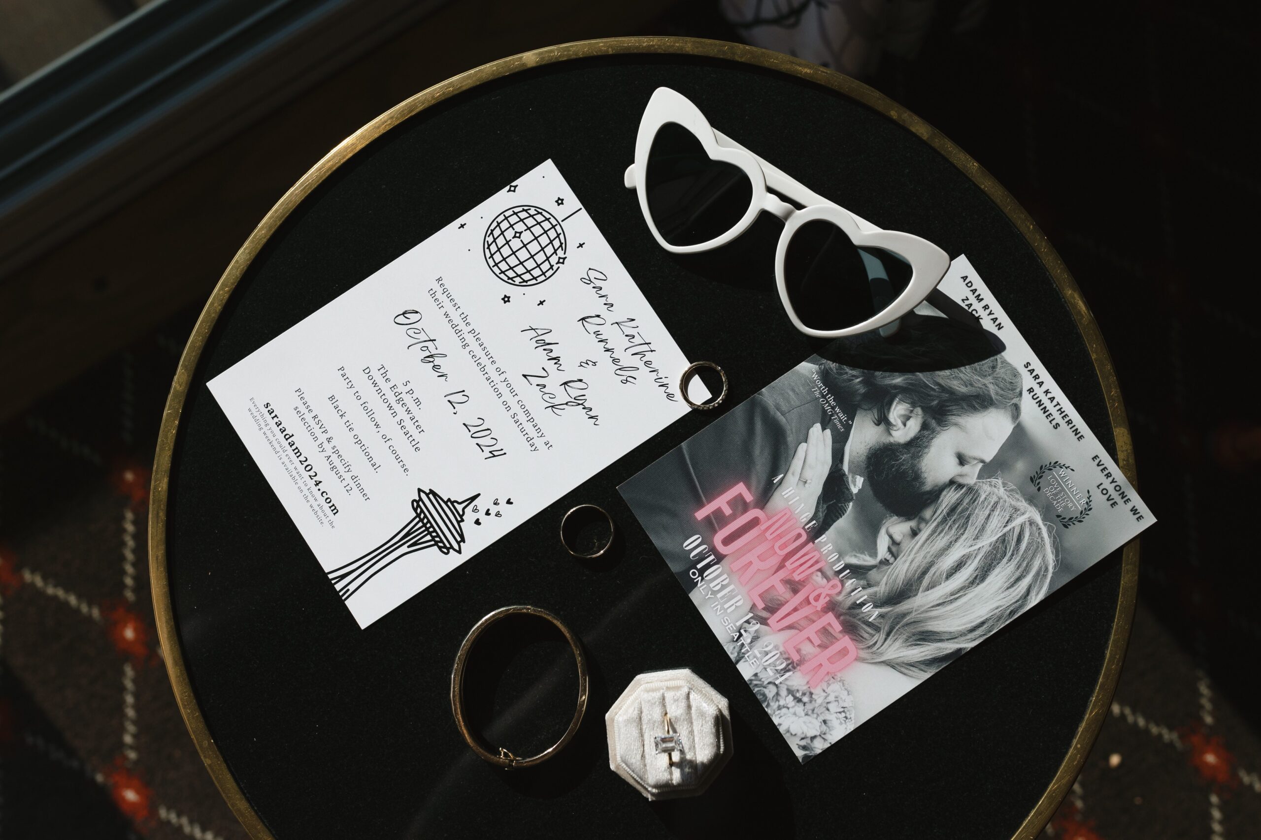 disco wedding invitations