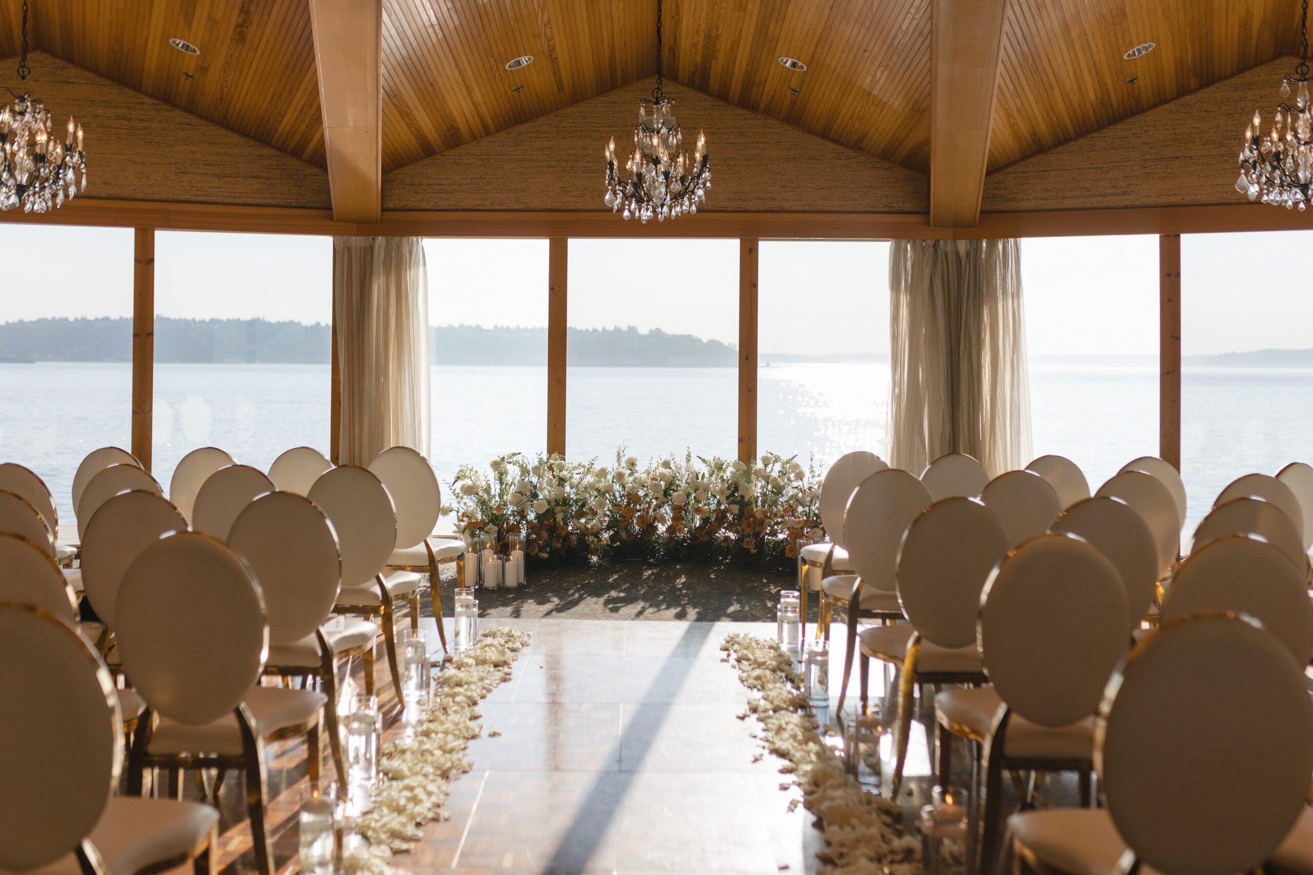 wedding ceremony venue at the edgewater hotel